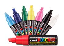 Pennarello a punta di scalpello da 8 mm all'unità | Posca