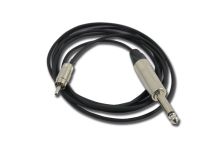 Cavo a clip Jack 6,35/RCA diritto Lunghezza 2m Cavo sottile Nero | Vmoths