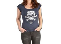 Maglietta da donna LAST WHISPER con motivo Exquisite Corpse (cadavere squisito) Navy