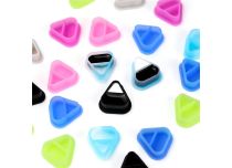 Tappi in silicone triangolari 2 in 1 in diversi colori - 80 pezzi | SKULLDNA