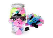 Tappi in silicone rettangolari 2 in 1 in diversi colori - 80 pezzi | SKULLDNA