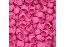 Tappi naturali biodegradabili piccolo teschio rosa x100 pezzi | CRAZY CUP