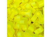 Tappi naturali biodegradabili grandi giallo fluorescente x100 pz | CRAZY CUP