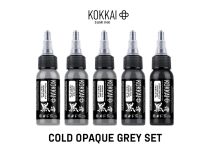 Set di inchiostri per tatuaggi - Sterile - Set grigio opaco a freddo - 5 colori | KOKKAI SU