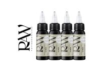Inchiostro per tatuaggi RAW Platinum, sterile, 4 colori: GREY SET