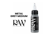 Inchiostro per tatuaggi RAW Platinum, sterile, colore : Metal Grey Medium
