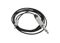 Cavo a clip Jack 6,35/RCA diritto Lunghezza 2m Cavo sottile Nero | Vmoths