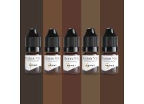 Set di 5 pigmenti sterili per sopracciglia ETALON MIX 5ml Serie Hybrid