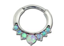 Anello a cerniera in acciaio Opale Sintetico | Itc