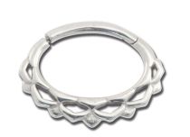 Anello di cerniera in acciaio Losange per Daith o Setto| Itc