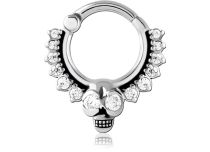 Anello cerniera setto modello strass gru bianco |Itc