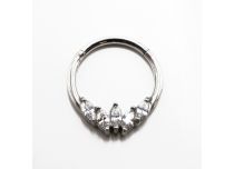 Cerniera d'acciaio 5 Strass Canopy Bianco | Itc
