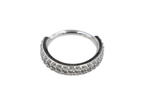 Anello di cerniera CoCr 1,2 mm doppia linea di strass