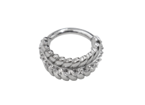 Anello di cerniera CoCR 1,2X8 linea strass piuma