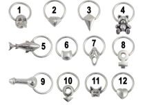 Anello in acciaio 1,2 x 10 mm, vari modelli | Itc
