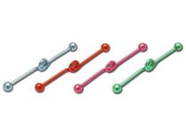 Palla industriale in acciaio Barbell 5 mm modello Spirale colorata 10 mm | Itc