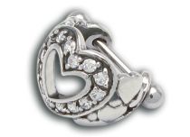 Barbell Acier Accessoire Spécial Cartillage motif Cœur à Strass | Itc