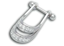 Barbell Acier Accessoire Spécial Cartillage Serti de Strass | Itc