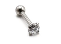 Barbell in acciaio 1,2 x 6 mm Palle Tragus speciali con Strass | Itc