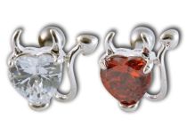 Barbell Steel Heart Devil Ball 3 mm | Itc