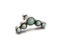 Barbell Steel Special Tragus Strass Opal Ball| Itc