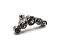 Barbell Steel Special Tragus Strass colorato | Itc