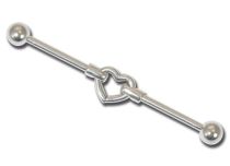 Barbell Industrial Steel Heart Balls 5mm |Itc
