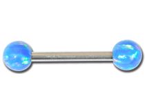 Barbell Acciaio Opale Sintetico Palline Colorate 5mm| Itc