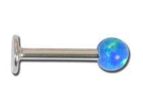Labret in acciaio opalino sintetico, sfera 3 mm |Itc