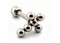 Labret Acier Boules en Croix |Itc
