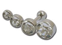 Barbell Steel 4 cristalli |Itc