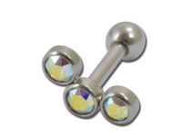 Barbell Steel 3 cristalli |Itc