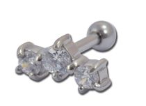 Set di cristalli d'acciaio Barbell Graffiato |Itc