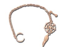 Barbell Acciaio Rosa Catena d'oro e acchiappasogni | Itc