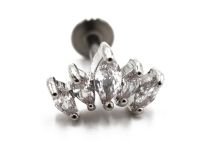 Labret Acier motif Marquise 5 Strass |Itc