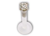 Labret BioFlex 1,2 x 8 mm Cristal Griffé | Itc