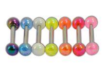 Palline in acciaio acrilico Barbell 5 mm colorate con riflessi | Itc