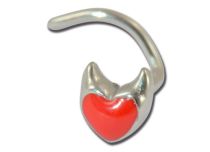 Cuore del Diavolo Borchia in acciaio per il naso