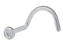 Perno nasale dritto in titanio con curva grande 0,8 mm Crystal White | Itc