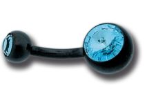Banana Titanium Black Double Crystal Coloured Balls 5/8 mm | Itc