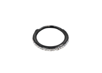Anello cerniera in acciaio 1,2 mm nero con strass