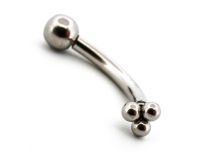 Micro Banana 1,2 x 8 mm in acciaio Trinity Ball | Itc