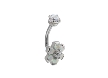 Micro banana Rook Titanium 1.2X7 strass fiore strass