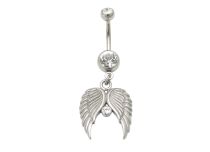 Banana Steel Fancy Crystal White motif Wings | Itc