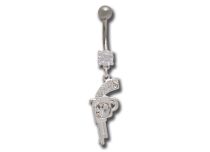 Banana Steel Fancy White Crystal Gun motif | Itc