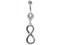 Banana Steel Fancy White Crystal Infinity pattern vertical | Itc