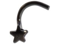 Stud Steel Nose Black Star pattern | Itc