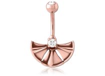 Triangolo a banana in oro rosa con Cristal centrale | Itc