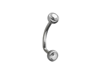 Micro banana Christina Titanium 1,6 mm doppio strass iridescente