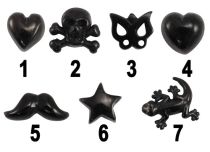 Accessorio Acciaio Vite con motivo nero | Itc